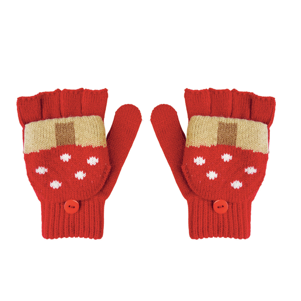 Kids – Knitted Rockahula Gloves Toadstool