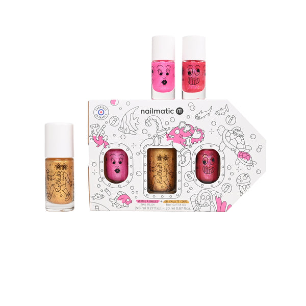 Nailmatic Bus Party Set: Sissi, Pink & White Gold