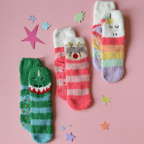 Reindeer Cosy Slipper Socks