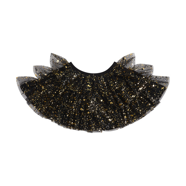 Bob + Blossom Black and Gold Sparkle Cape