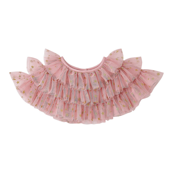 Bob + Blossom Vintage Pink & Gold Glitter Star Cape
