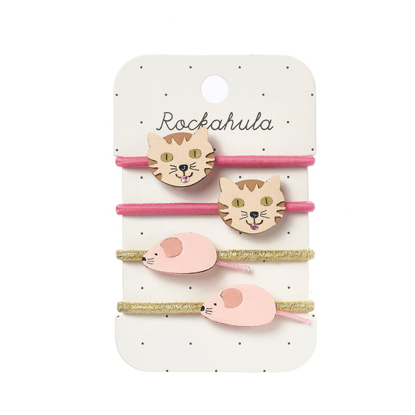 Tabby Cat and Mouse Ponies