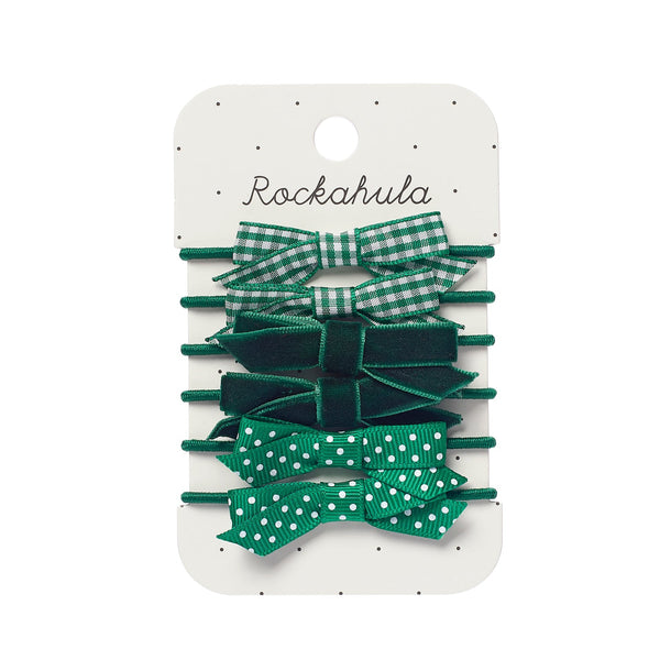 School Bow Pony Set Green