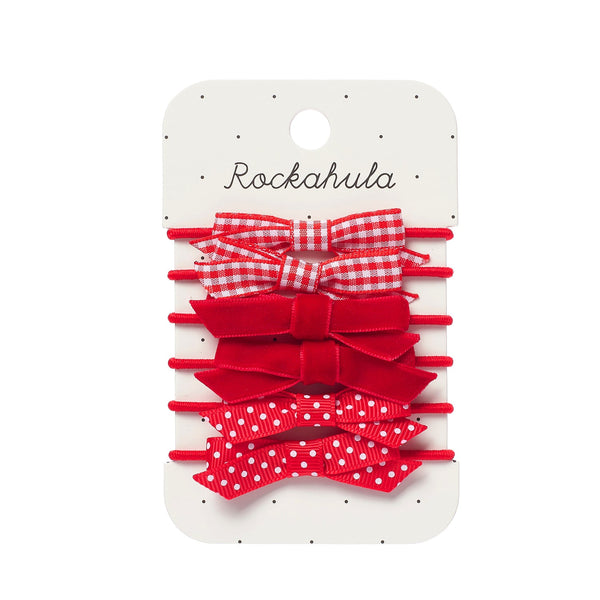 School Bow Pony Set Red
