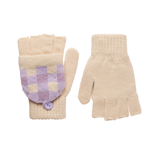 Gingham Knitted Gloves