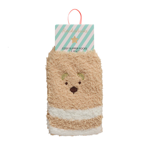 Teddy Cosy Slipper Socks