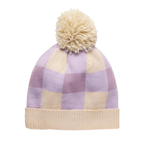 Gingham Knitted Hat