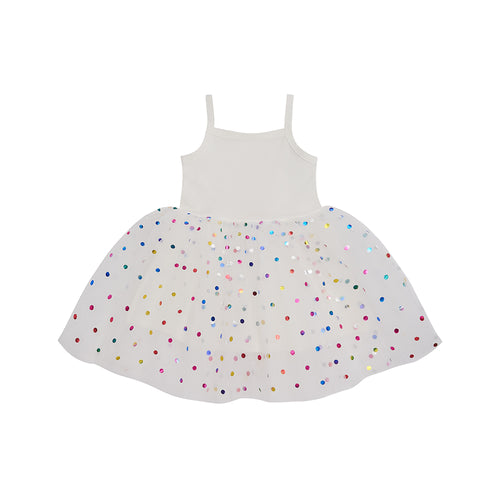 Bob + Blossom White Spot Dress
