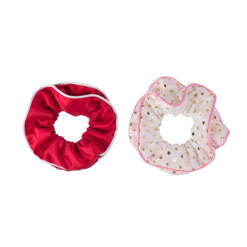 Festive Double Ruffle Scrunchies