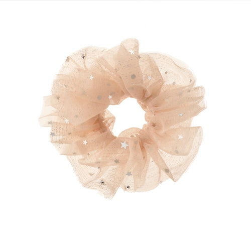 Shimmer Tulle Ruffle Scrunchie