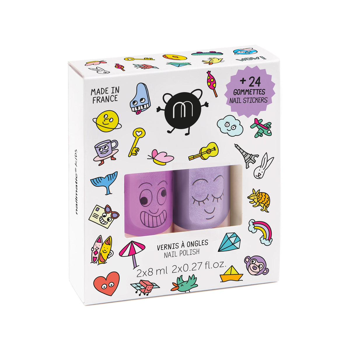 Nailmatic WOW 2 Pack Stickers Marshi & Piglou
